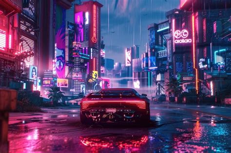 Premium Ai Image Electrifying Cyberpunk Adventure