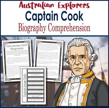 Australian Explorers - Captain James Cook - Biography Comprehension ...