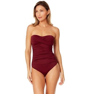 Anne Cole Women S Live In Color Twist Front Shirred One Piece Swimsuit