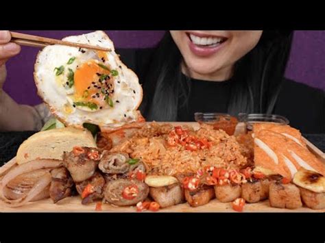 KOREAN FOOD FEAST BBQ FRIED RICE ASMR EATING SOUNDS NO TALKING