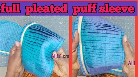 Full Pleated Puff Sleeve Cutting And Stitching In Tamil Full Pleated Puff Sleeve Cutting Youtube