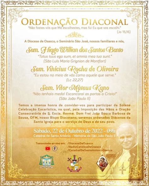 Ordena O Diaconal Diocese De Osasco