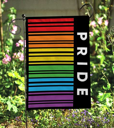 LGBT Bar Code Rainbow Flag Happy Pride Month Flag Love Is Love Gay Lesbian Pansexual Gifts