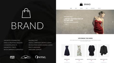 Brand Fashion Ecommerce Wordpress Theme Themes And Templates