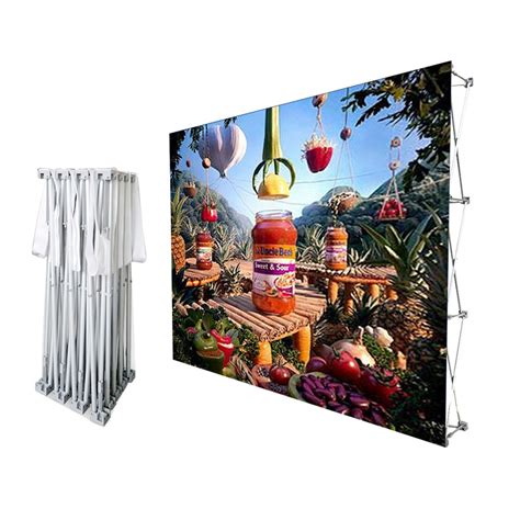 Indoor Outdoor Foldable Banner Stand Tension Fabric Booth Stand Pop up ...