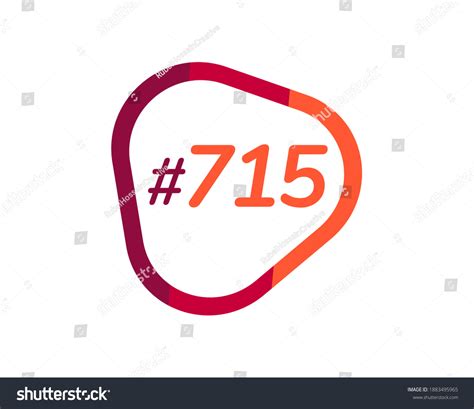Number 715 Image Design 715 Logos Stock Vector (Royalty Free ...