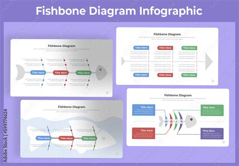 Fishbone Infographic Template Layout Stock Template | Adobe Stock