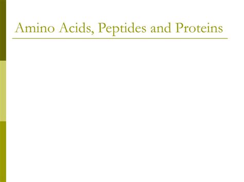 Ppt Amino Acids Peptides And Proteins Powerpoint Presentation Free