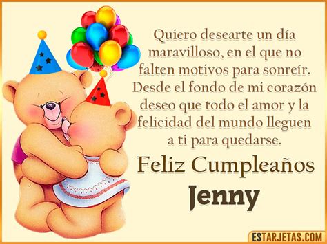 Feliz Cumpleaños Jenny Imágenes Tarjetas y Mensajes