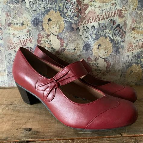 Hotter Emerald Red Mary Jane Heels Uk Size 4 37