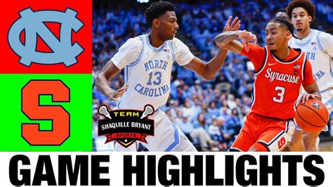 #7 North Carolina vs Syracuse Highlights | NCAA Men's Basketball | 2024 ...