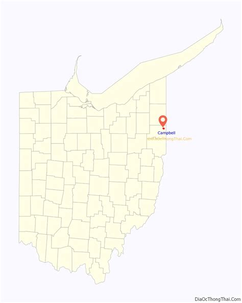 Map of Campbell city, Ohio - Thong Thai Real