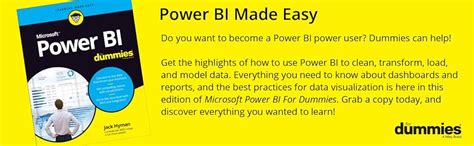 Microsoft Power Bi For Dummies Hyman Jack A Amazon