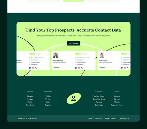Reachin - Lead Generation Software Landing Page by Syahrul Falah on