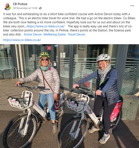 Co Bikes Electric Bike Scheme Wellbeing Exeter