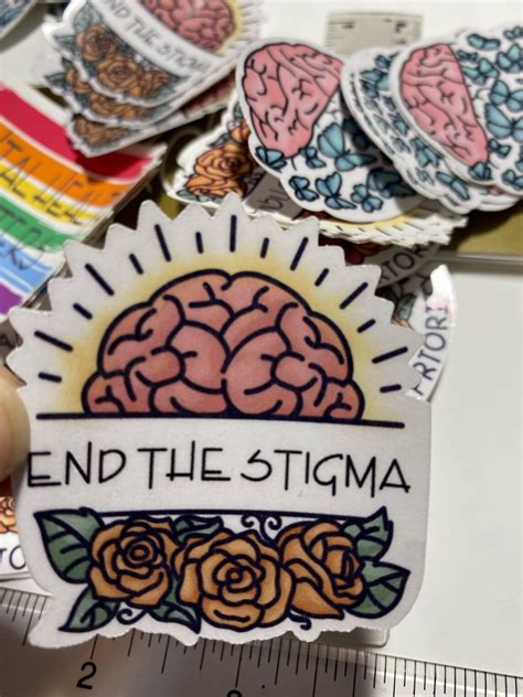 End The Stigma Mental Health Awareness Sticker Etsy