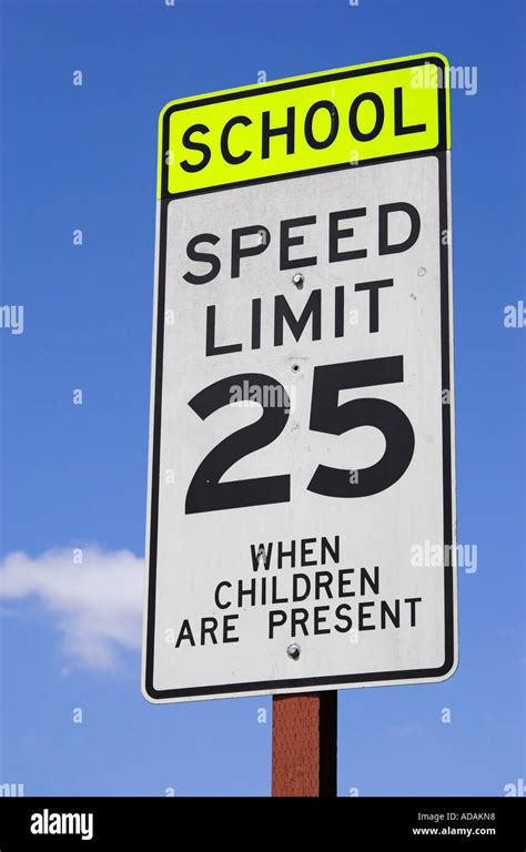 School Zone Speed Limit Sign