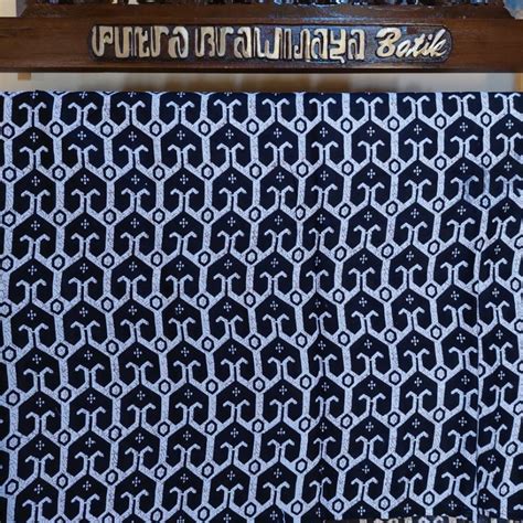 Jual Kain Batik Print Monokrom Hitam Putih Katun Prima Seragam