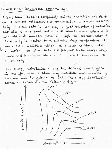 Part 1 Black Body Radiation Spectrum Pdf