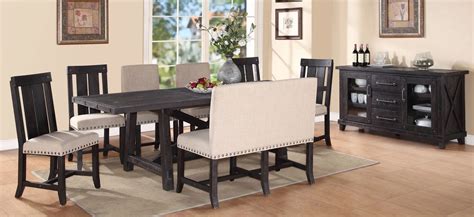 Farmington 8 Pc Dining Set W Bench