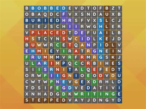 Inflectional Endings Lesson Wordsearch