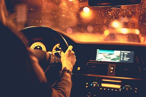 Woman Driving at Night Free Stock Photo | picjumbo