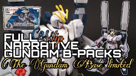 Hg Narrative Gundam B Packs The Gundam Base Limited Youtube