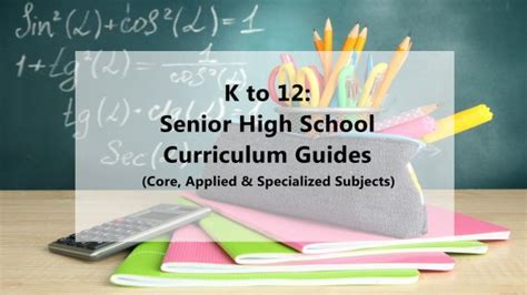 K To 12 Senior High School Curriculum Guides 2017