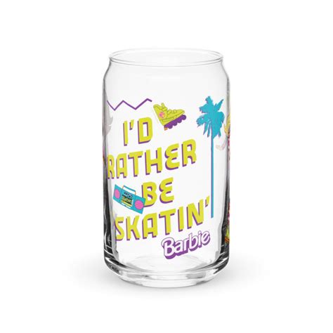 Barbie S Hot Skatin Can Shaped Glass BarbiePedia