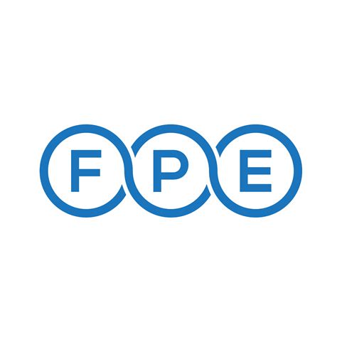 fpe letter logo design  black background fpe creative initials