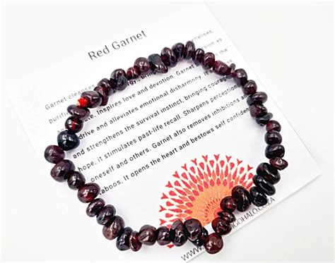 Rhodloite Garnet Stone Chips Bangle Hello Indigo Halo