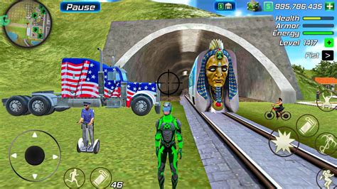 Rope Frog Ninja Hero Strange Gangster New Update US Truck At Train