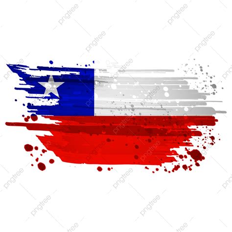 Bandera De Chile Acuarela Pincel Fondo Transparente PNG ,dibujos Chile ...