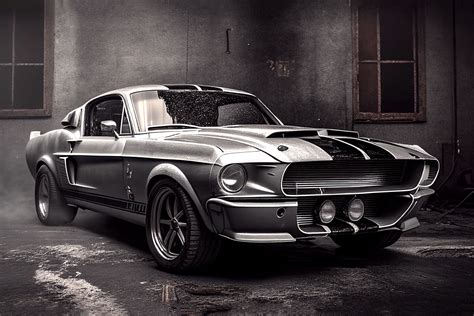 1967 Mustang Shelby GT 500 V11-american Muscle Cars-wall Art - Etsy