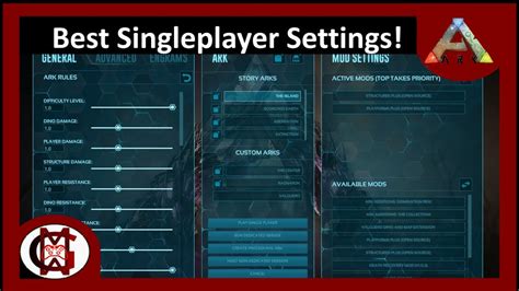 Best Singleplayer Settings For Ark Survival Evolved Youtube