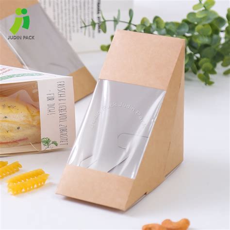 Custom Printed Eco Friendly Kraft Paper Food Box For Sandwich China