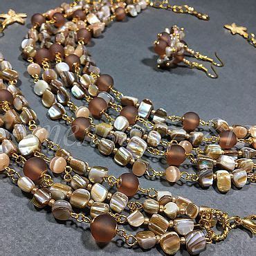 Колье браслет натуральный перламутр ПУДРОВЫЙ БЛОНД в интернет-магазине ...