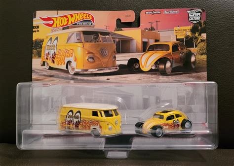 Hot Wheels Premium Car Culture Mooneyes Vw T Panel Bus Custom Vw Beetle Rare Eur
