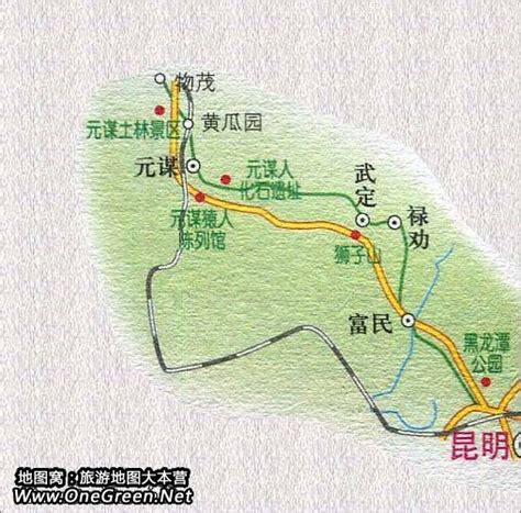 云南经典旅游线路图