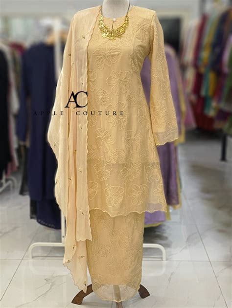 CAMELIA KURUNG PREMIUM ORGANZA NUDE Apple Couture
