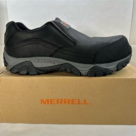 Merrell Shoes Merrell Moab Adventure Moc Carbon Fiber Toe Black Leather Low Boots Men Size 2