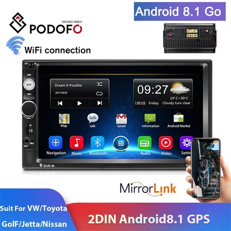 Podofo Android Din Car Dvd Player Autoradio Din Stereo Touch