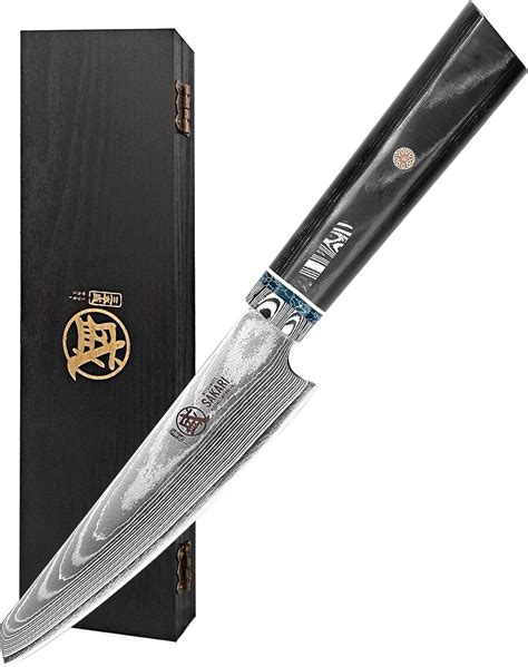 Mitsumoto Sakari Inch Professional Japanese Chef Knife Damascus