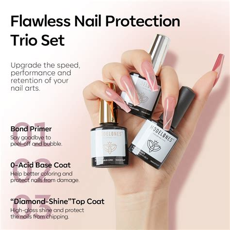 Modelones kit de esmalte de uñas en gel 7colores nude con lámpara de secado de 48W con luz