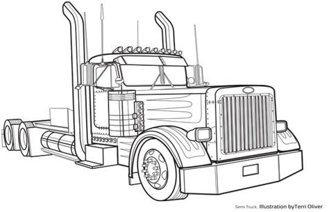 Effortfulg: Peterbilt Coloring Pages