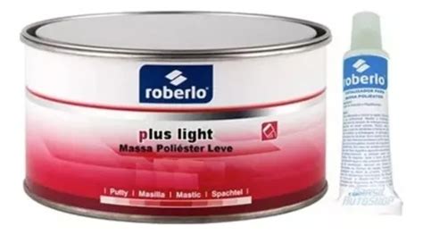 Kit Massa Poliéster Plus Light Premium 900g Auto Roberlo MercadoLivre