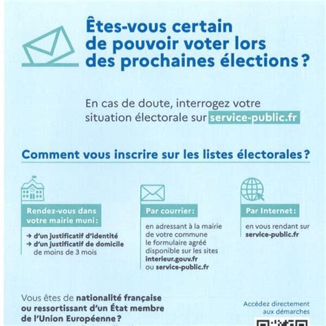 Élections européennes 2024 inscription sur les listes électorales