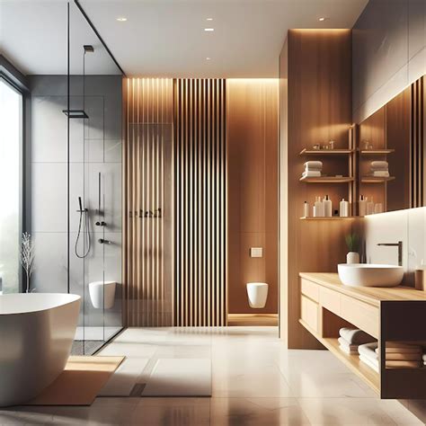 Premium Photo | Interior of modern bathroom