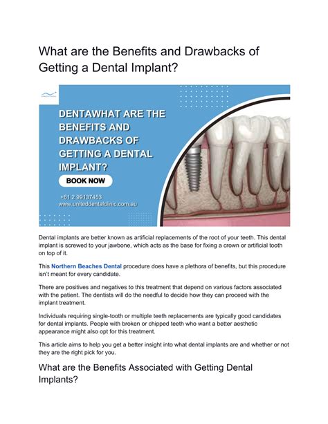 PPT What Are The Benefits And Drawbacks Of Getting A Dental Implant