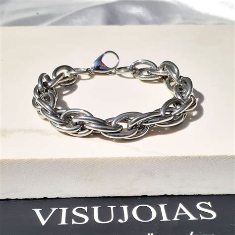 Pulseira Masculina Elos Grossos A O Inox Visuj Ias Visuj Ias